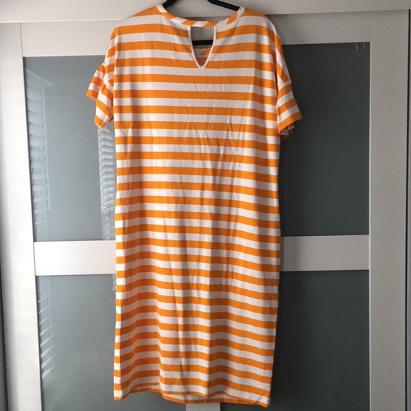 Madeleine Orange striped Dress - Picture 3 of 10